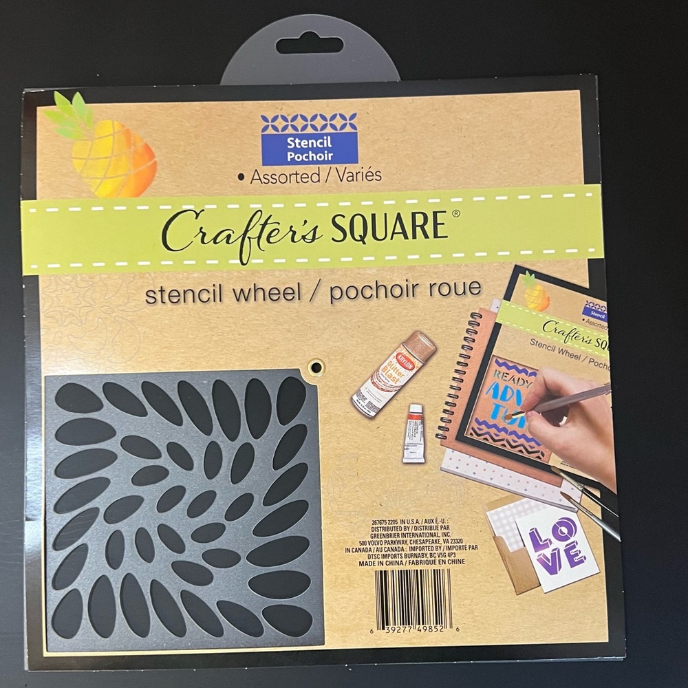 🆕Crafter’s Square Stencil Wheel – Geometric & Abstract Patterns